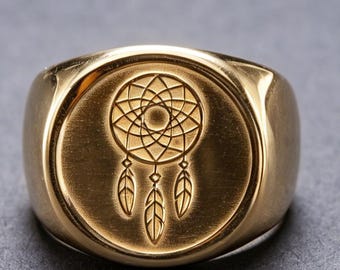 Platinum 950 Dreamcatcher Open Ring Boho Chic Gift for Her