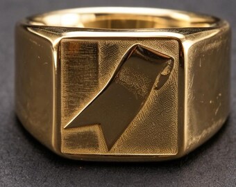 Vintage American Ribbon Ring 10K Gold Delicate Band