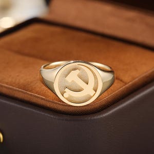 Hammer and Sickle Ring Symbol of Unity and Eternal Promise