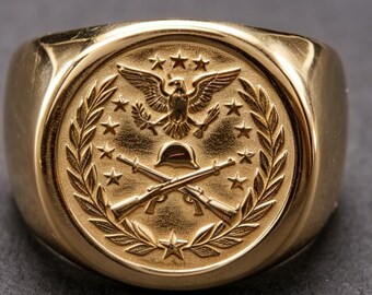 US Military Pt950 platina ring veteranen herdenkingsmedaille symbool cadeau