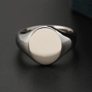 Silver Blank Signet Ring Canvas For Self Expression