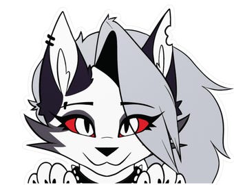 Loona HelluvaBoss Peek | Permanent-Vinyl-Aufkleber