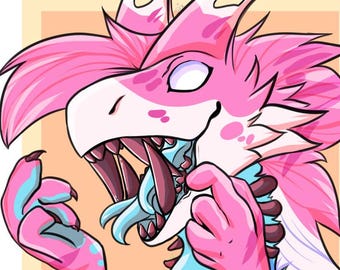 Benutzerdefinierte Fursona Icon Kunst | Kopfbild | Digitales Furry OC Kunstwerk | Persönliche Nutzung