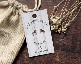 Unicorn Sterling Silver Mini Stud Earrings