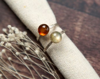 8mm Stone Setting Sterling Silver Ring