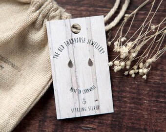 Teardrop Sterling Silver Mini Stud Earrings