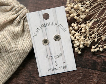 Sunflower Sterling Silver Mini Stud Earrings