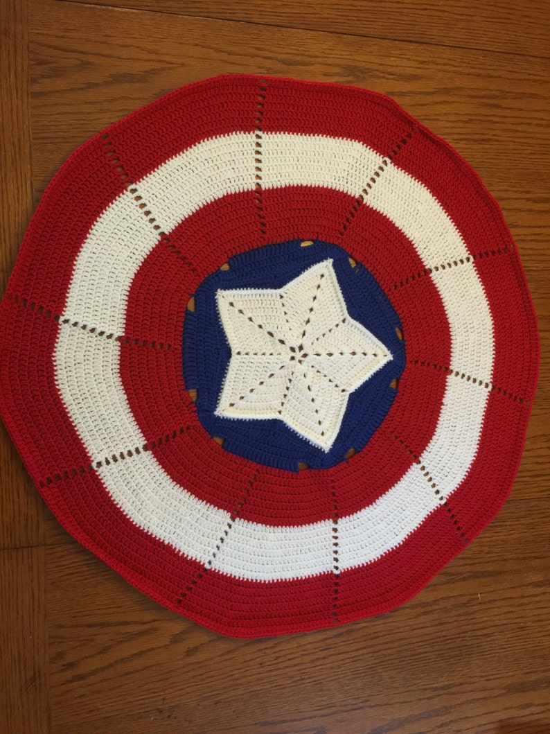 Superhero Crochet Pattern Baby Blanket Instant Download-Inspired by Captain America image 3