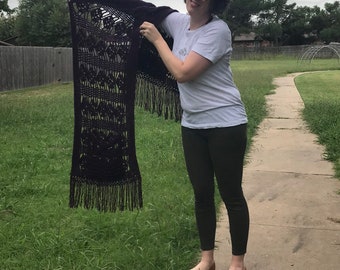 Pocket Shawl Boho Lace Digital Pattern Instant Download One Size and Plus Sizing Included