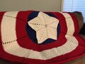 Superhero Crochet Pattern American Hero Blanket, Adult Size-Inspired by Captain America Digital
