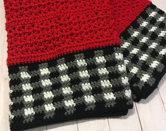 Handmade Car Seat Blanket Ready to Ship Buffalo Plaid 32x36