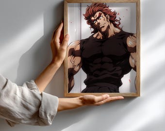 Baki Anime Yujiro Hanma Anime Poster, Manga Wall Art (Digital Download)