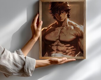 Baki Hanma Anime Poster, Manga Wall Art (Digital Download)