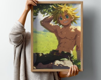 Seven Deadly Sins Meliodas Anime Poster, Manga Wall Art (Digital Download)