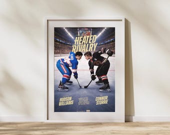 Heated Rivalry Poster, Hockey Romance Print, MM Bookish Decor (Digital Download)