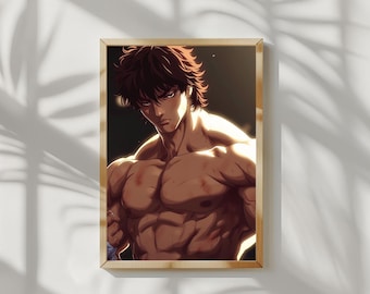 Baki Hanma Anime Poster, Manga Wall Art (Digital Download)