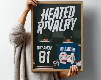 Heated Rivalry Hockey Poster, MM Romance Print, LGBTQ Sports Art (Digital Download)