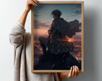 Attack on Titan Eren Yeager Anime Poster, Manga Wall Art (Digital Download)