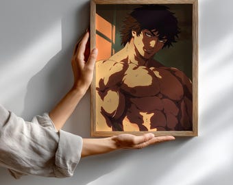 Baki Hanma Anime Poster, Manga Wall Art, Intense Fighter (Digital Download)