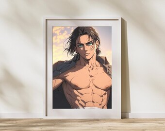 Attack on Titan Eren Yeager Anime Poster, Manga Wall Art (Digital Download)