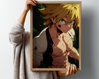 Seven Deadly Sins Meliodas Anime Poster, Manga Wall Art (Digital Download)