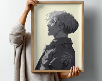 Attack on Titan Armin Arlert Anime Poster, Manga Wall Art, Premium Artwork (Digital Download)