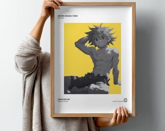 Seven Deadly Sins Meliodas Anime Poster, Manga Wall Art (Digital Download)
