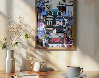 Heated Rivalry Hockey Poster, MM Romance Print, LGBTQ Sports Art (Digital Download)