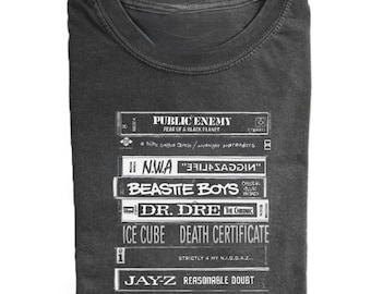 Vintage 90s Cassette Tape Shirt, Hip Hop Graphic Shirt, Womenswear Top Streetwear