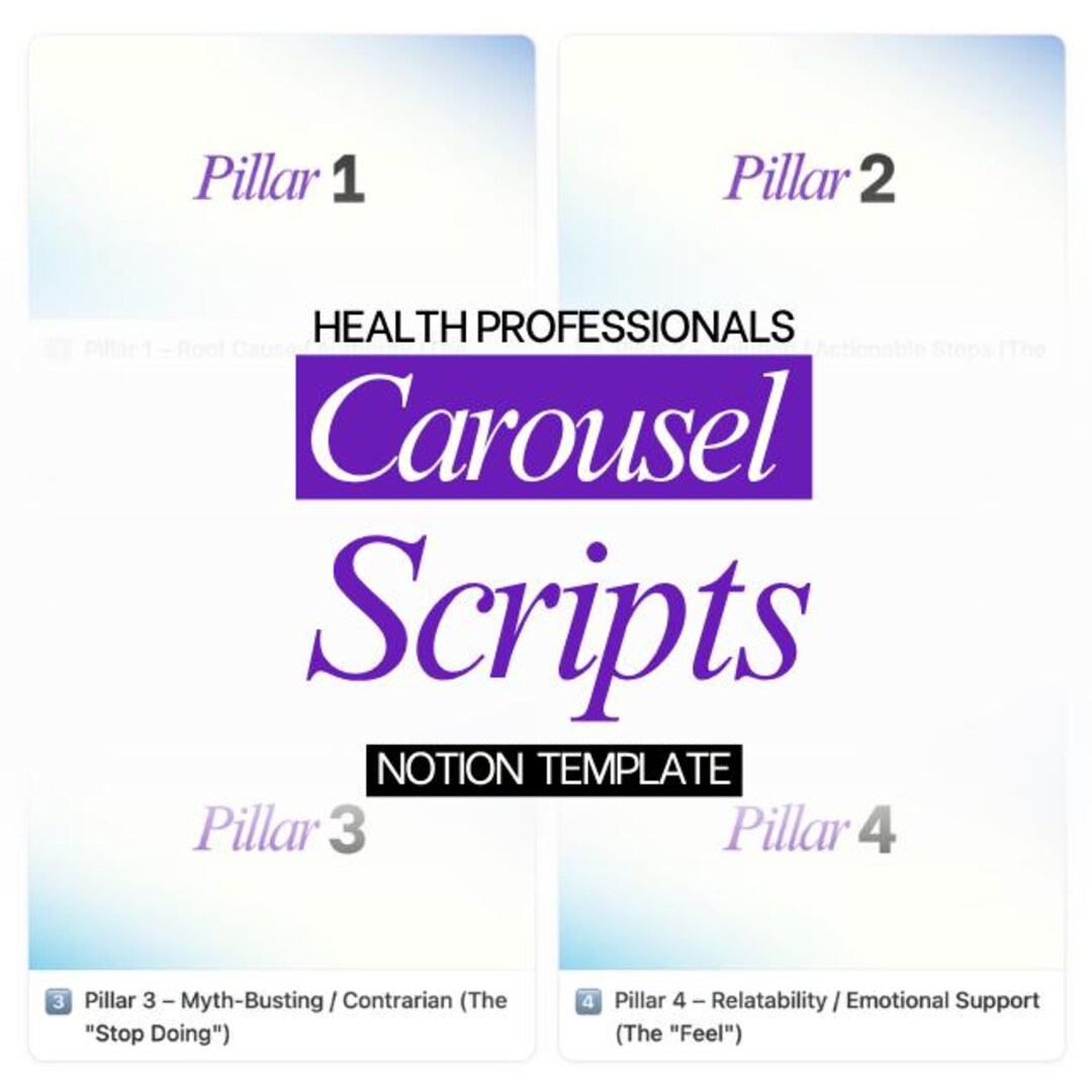 120 Instagram Carousel Scripts for Health Professionals, Scroll ...