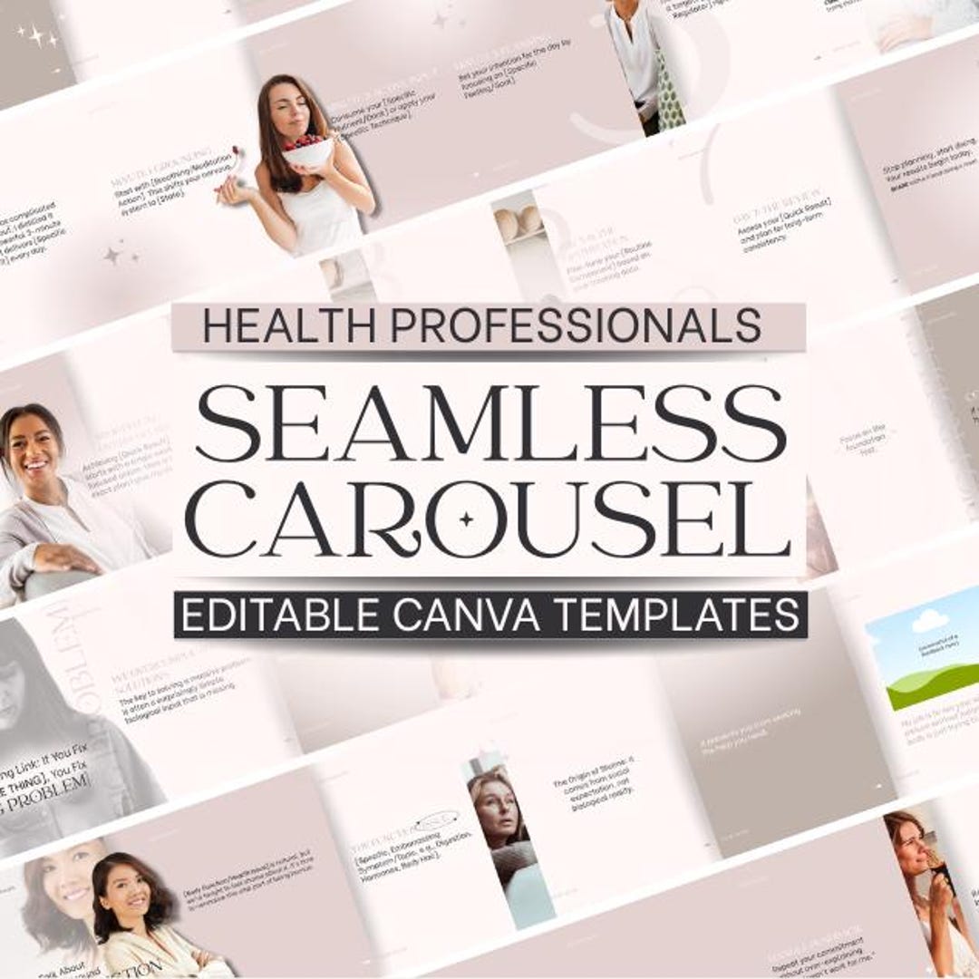 Canva Instagram Carousel Templates for Health Professionals | 20 ...