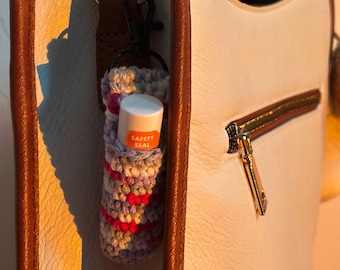 Crochet Lip Balm Holder Keychain - Lip balm included!