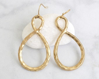 Gold Infinity Earrings , Gold Earrings, Infinity Earrings,Bridesmaid Earrings-2065