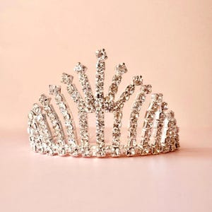 Rhinestone Princess Crown Tiara Comb for Bridal Wedding Pagents , Birthday Mini Tiara