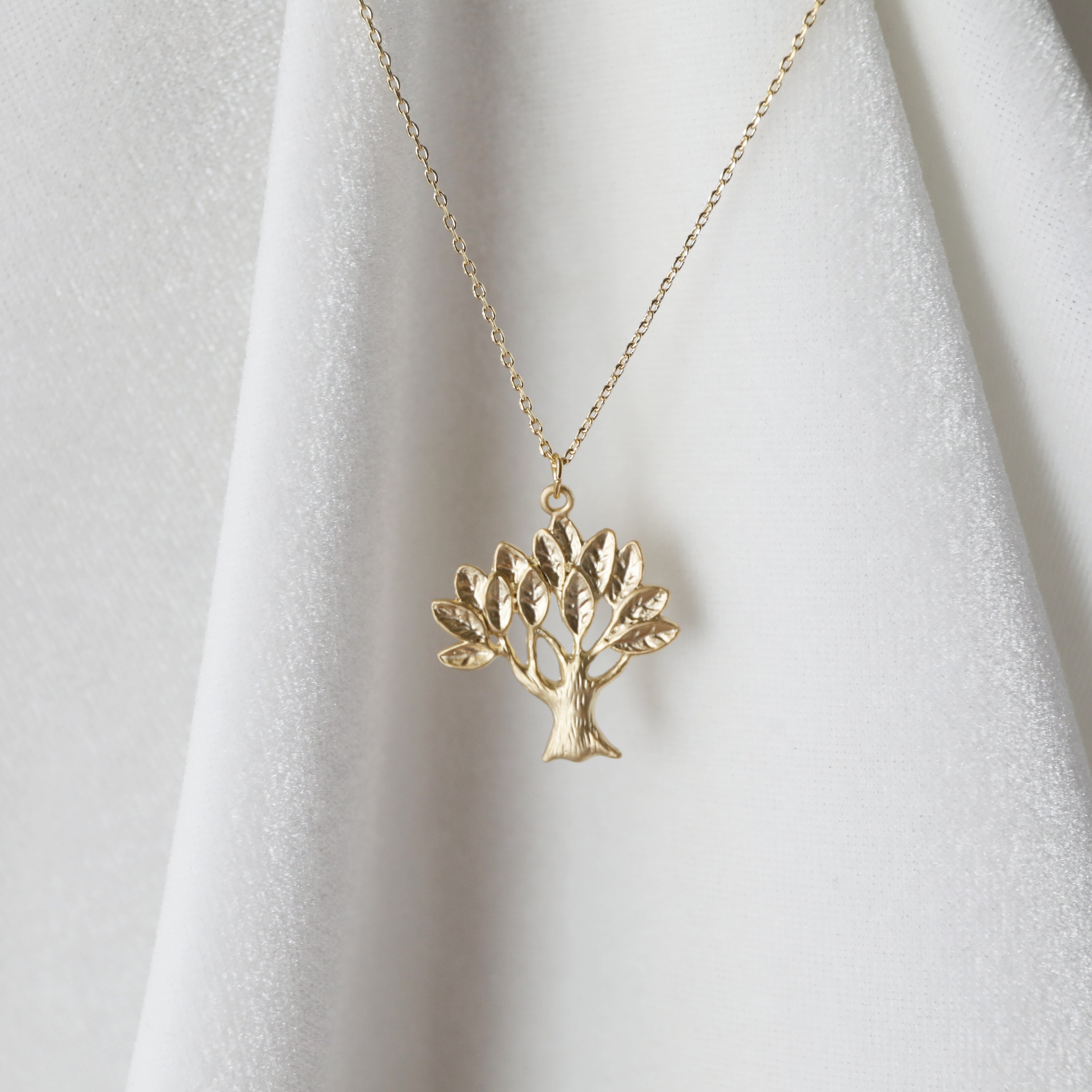 Gold Tree Necklace Gold Tree Pendant Necklacetree Etsy Canada
