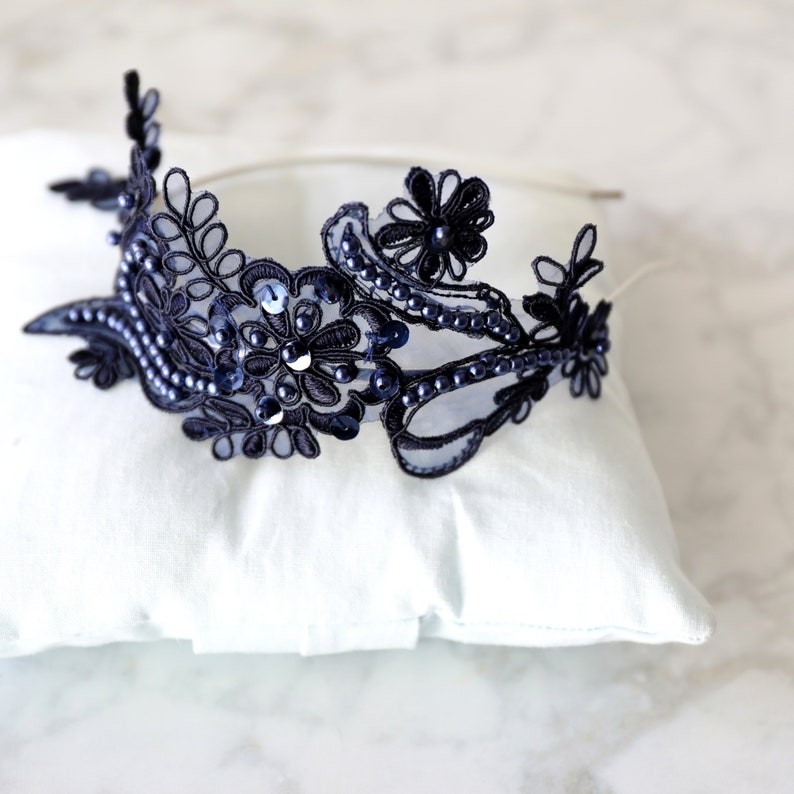 something navy headband