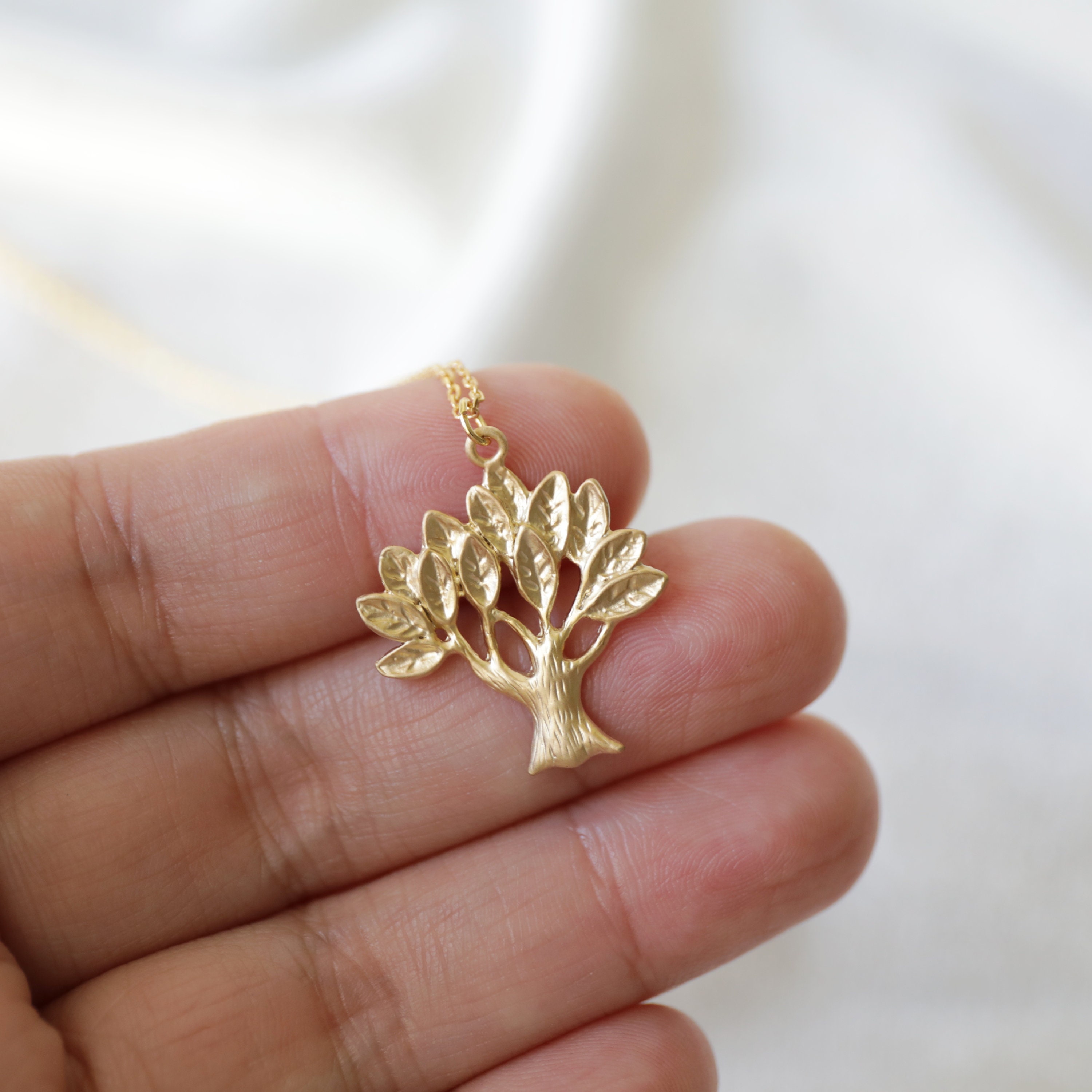Gold Tree Necklace Gold Tree Pendant Necklacetree Etsy Canada
