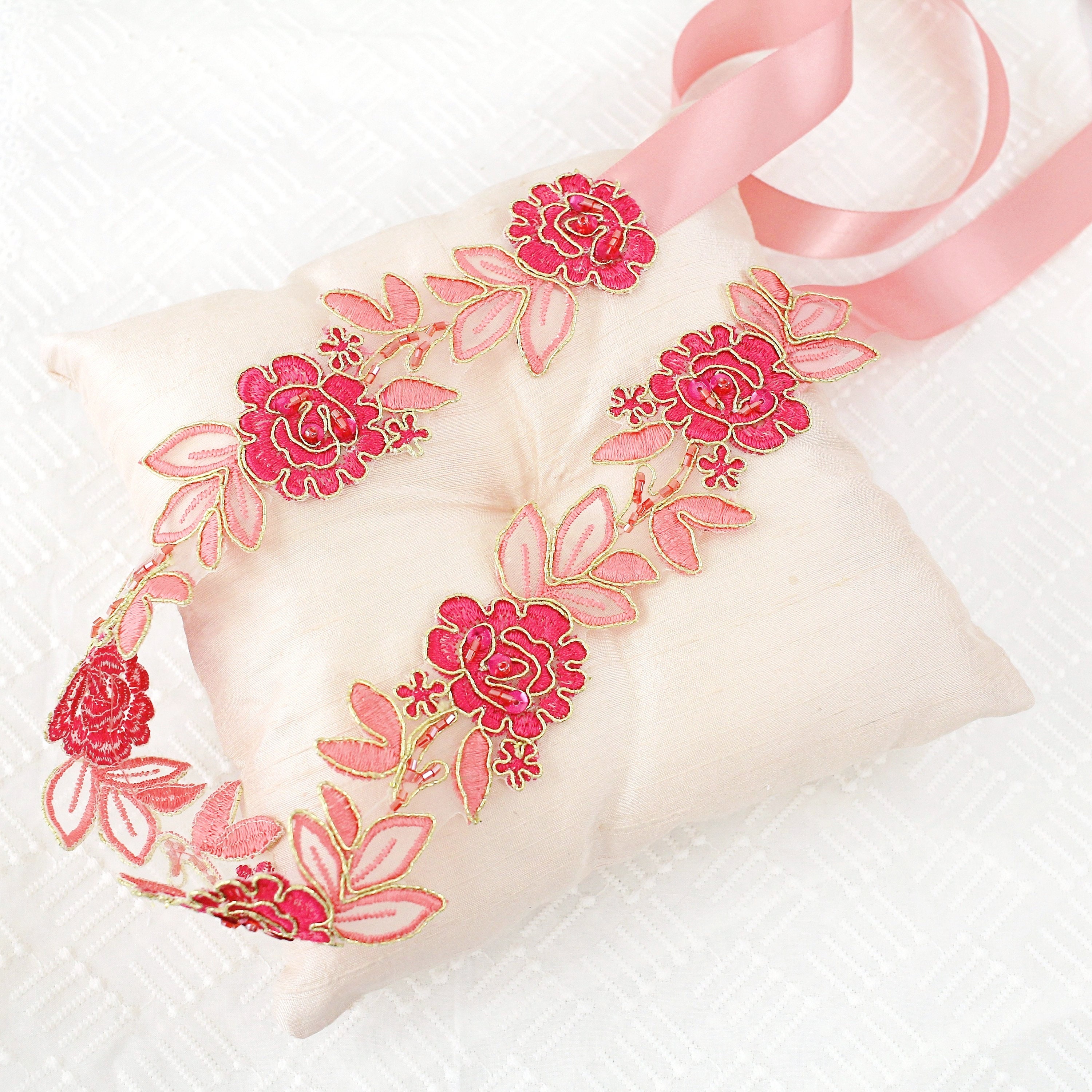 Pink Embroidery Lace Garbo