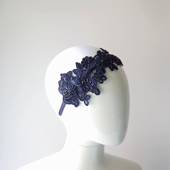 Gray Headband with Blue Beaded Accents Cowboys Football Beaded Headband - Etsy main image 3