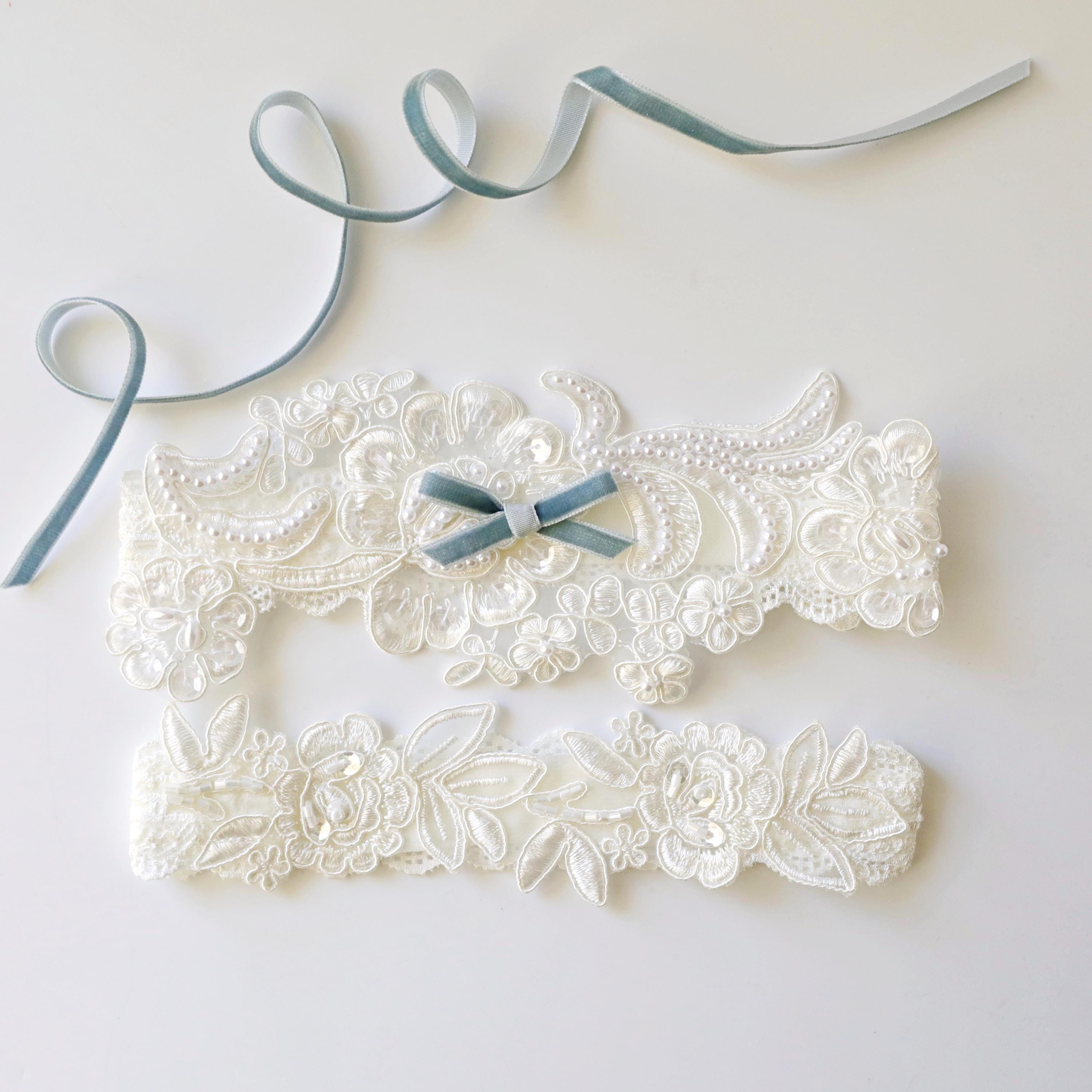 White Wedding Garter - Etsy