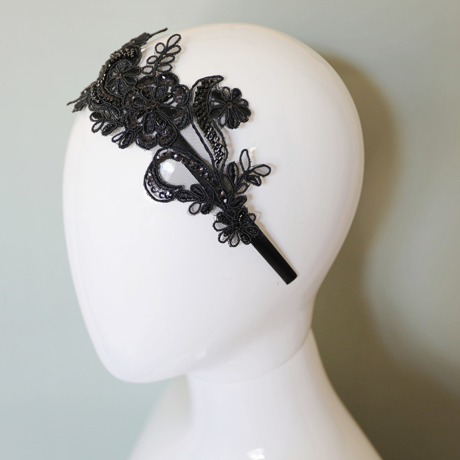 HAIRBAND IN BLACK LACE 295830 main image 1