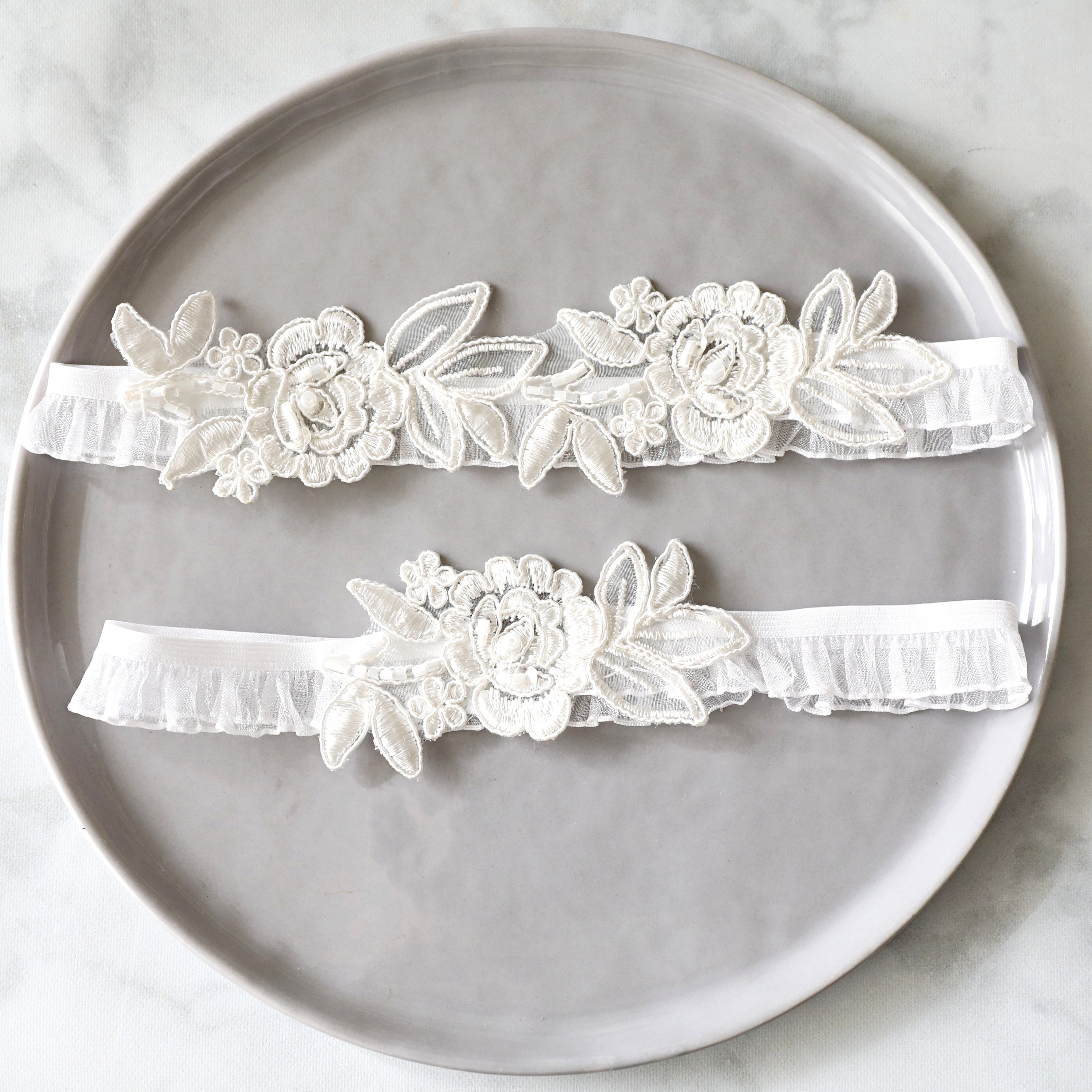 chiffon ruffle garter belt Bold Lace Garter Belt main image 1