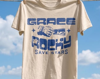 Project Hail Mary Grace Rocky Save Stars Shirt, Rocky Alien Friendship Sci-Fi Space Graphic Tee, Book Lover Style Comfort Colors® Gift
