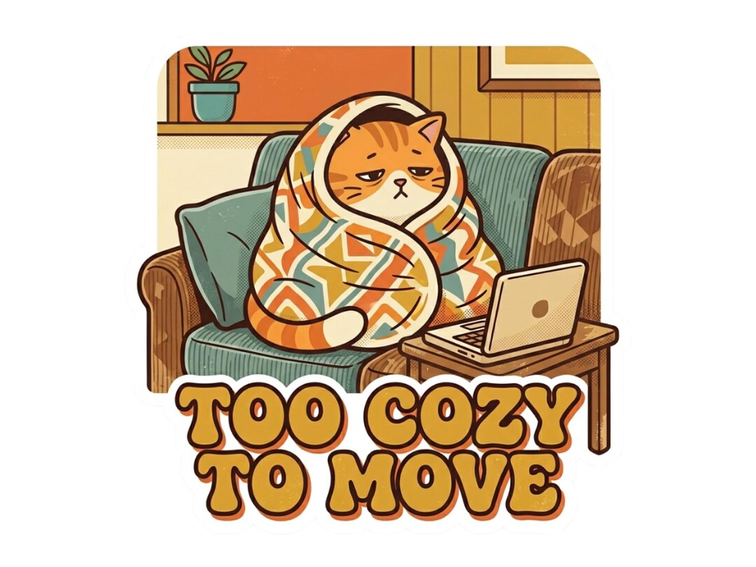 Work Sign Grumpy Cat Grumpy Office Cat | Work From Home | Funny Retro Cat Laptop Sticker ...