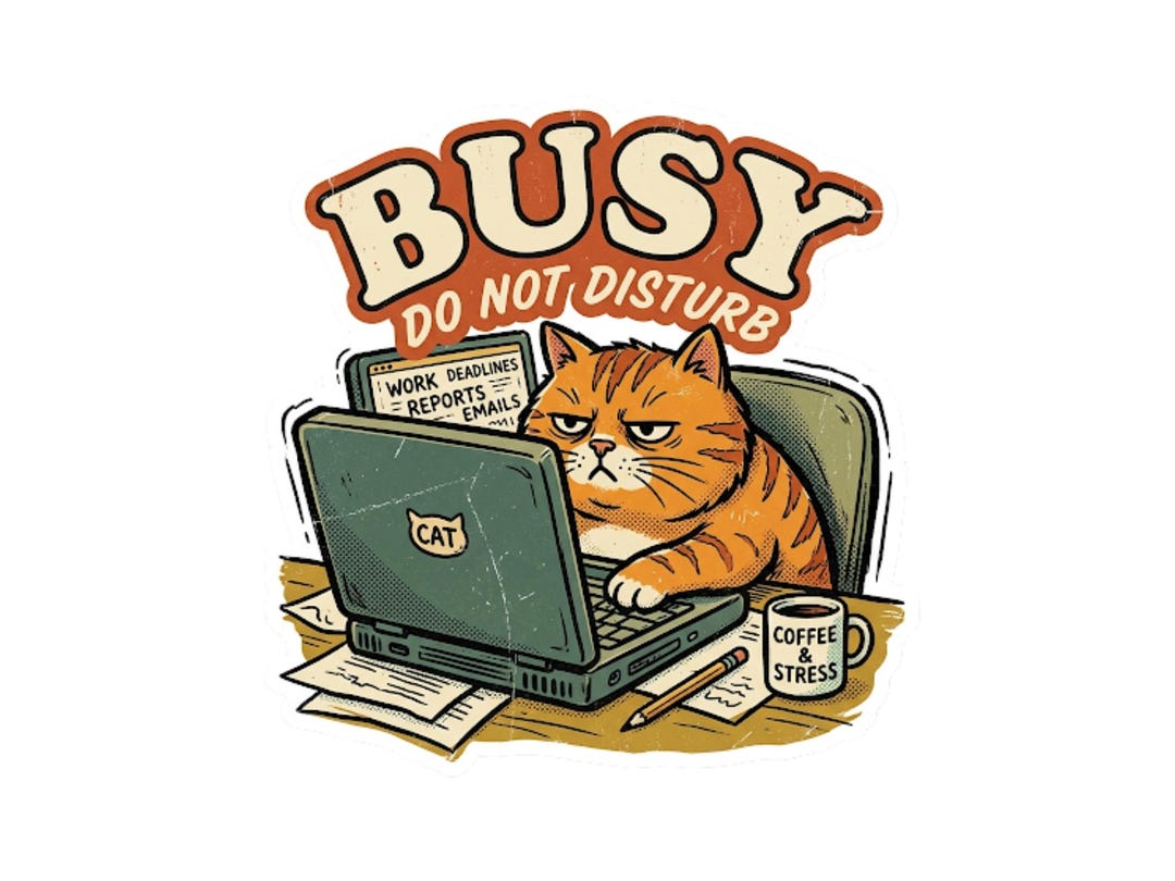 Work Sign Grumpy Cat Grumpy Office Cat | Work From Home | Funny Retro Cat Laptop Sticker ...
