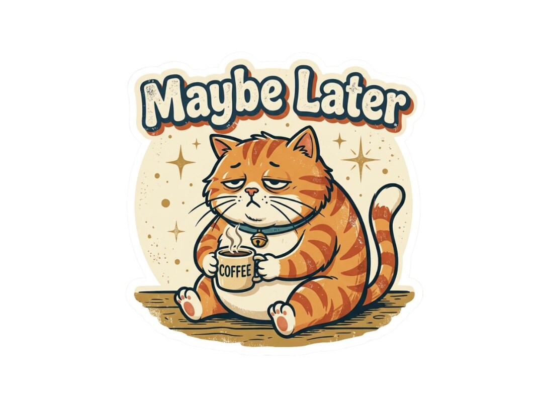 Work Sign Grumpy Cat Grumpy Office Cat | Work From Home | Funny Retro Cat Laptop Sticker ...
