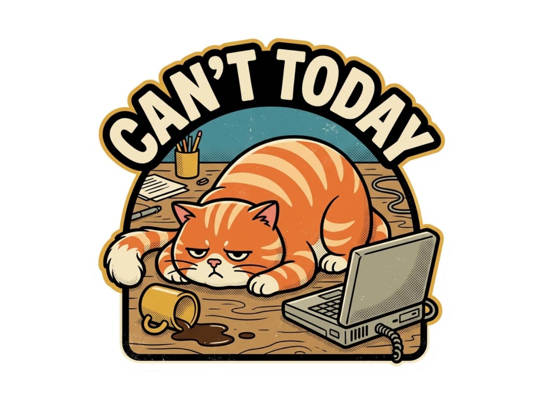 Work Sign Grumpy Cat Grumpy Office Cat | Work From Home | Funny Retro Cat Laptop Sticker ...