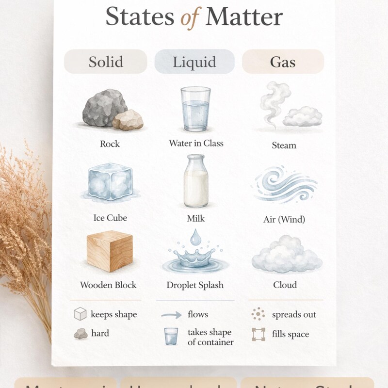 States of Matter Poster - Etsy