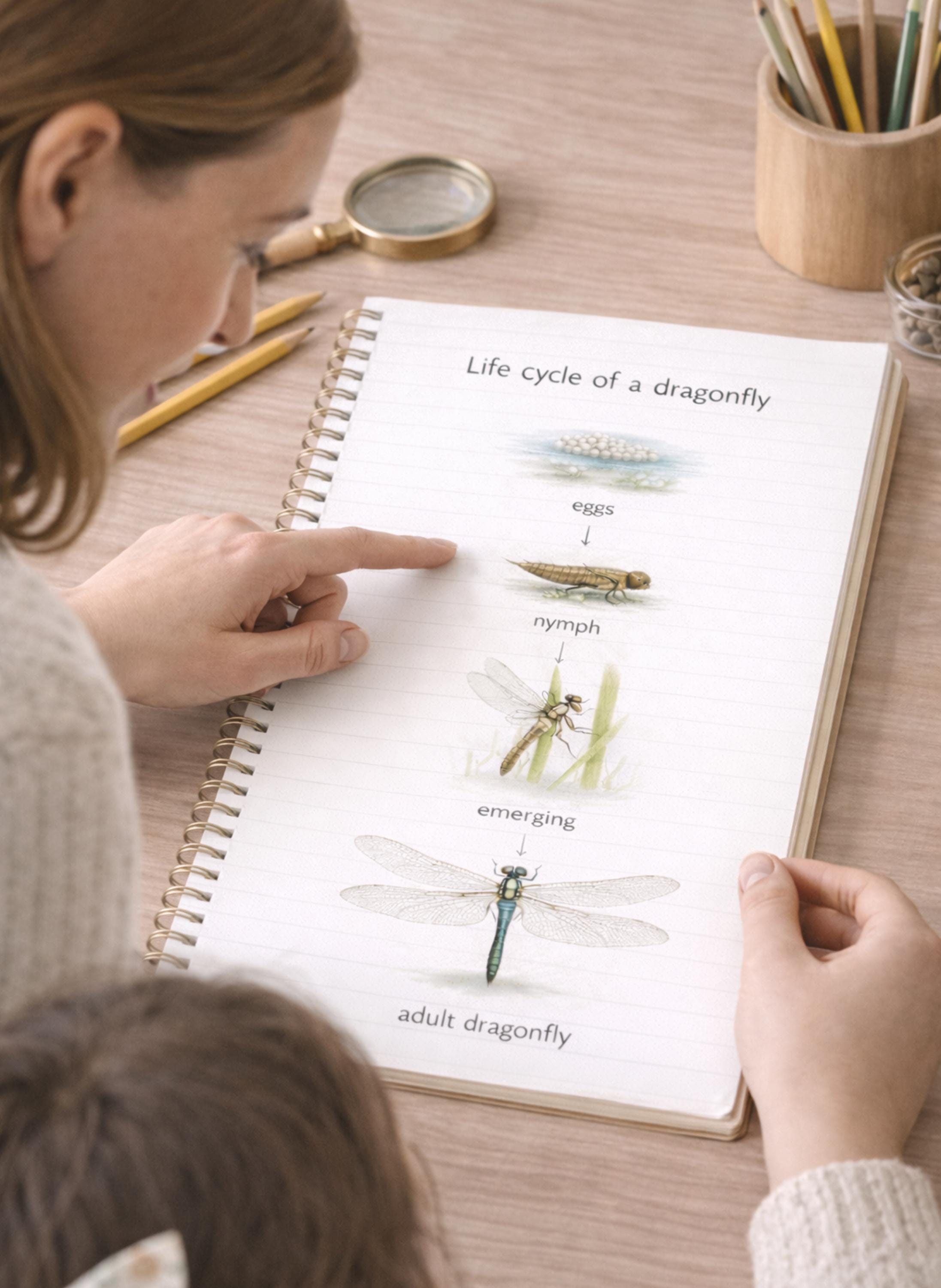 Montessori Dragonfly Life Cycle Poster | Insect Pond Study Homeschool ...