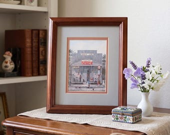 Vintage 1992 Louisiana Folk Art Print - General Store Coca-Cola Wall Decor